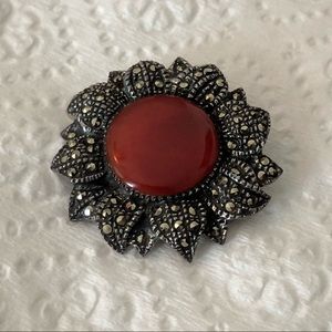 Vintage Marcasite 🌹Flower Pin